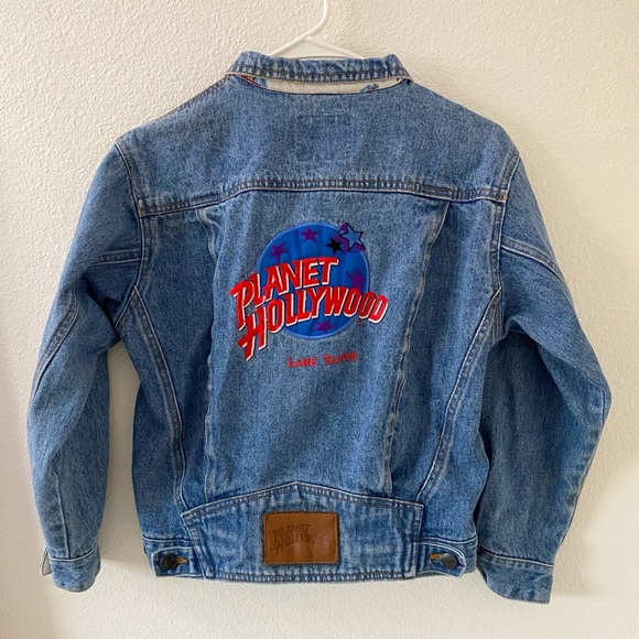 Planet Hollywood Jackets & Blazers - Vintage Planet Hollywood Lake Tahoe Denim Jacket